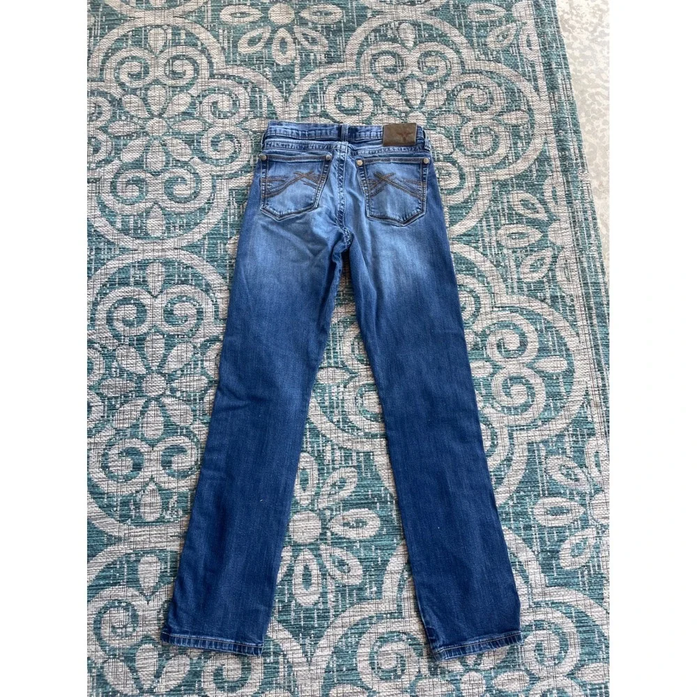 Wrangler 20X Mens Slim Straight Leg Medium Wash Blue Jeans‎ 25x34 1044MWXDN